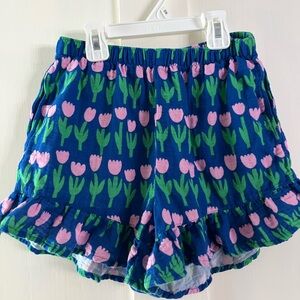 Hanna Andersson Tulip Print French Terry Shorts Girls Size 130/ US sz 8